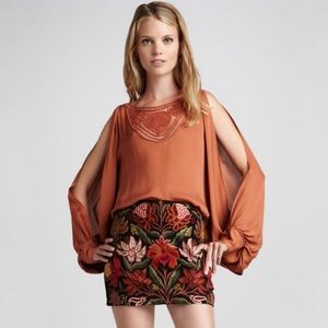 Haute Hippie Embroidered Mini Skirt, MSRP $339, sz XS